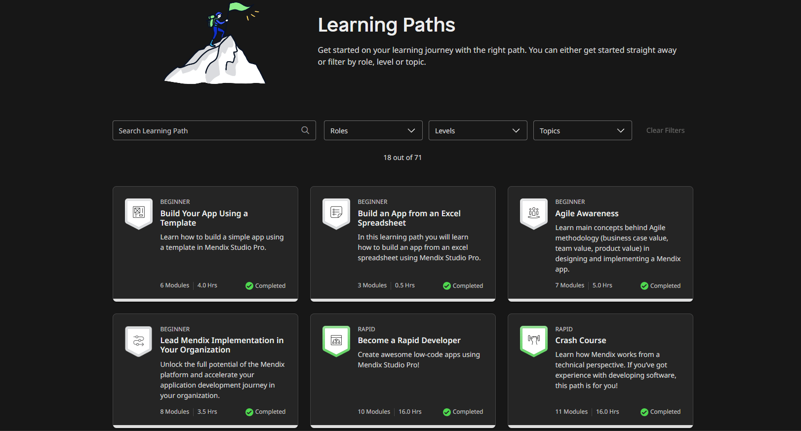 Mendix learning paths
